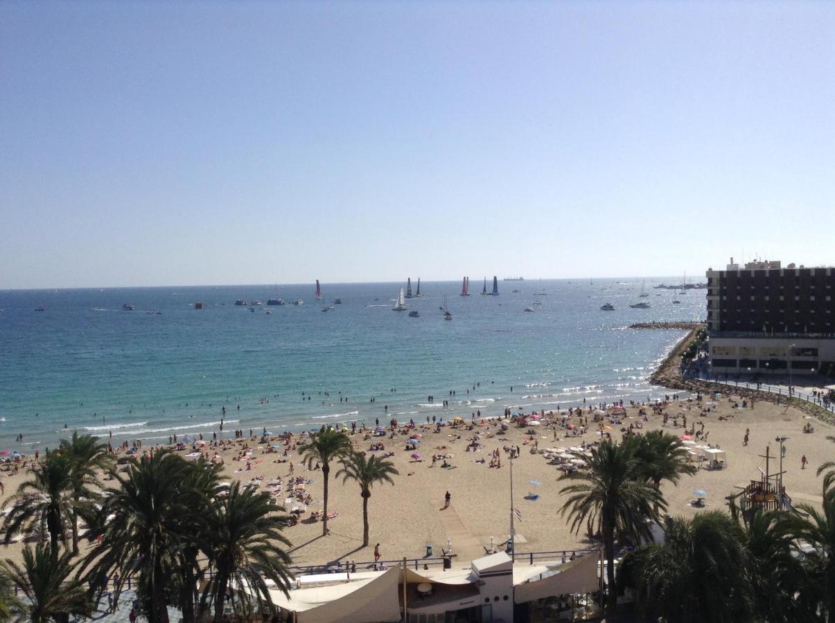 Appartamento Ático Loft en frente al mar terraza vista espectacular Alicante Esterno foto